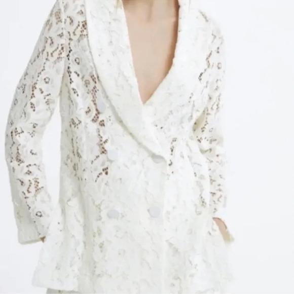 Zara lace pant suit white - Picture 3 of 7